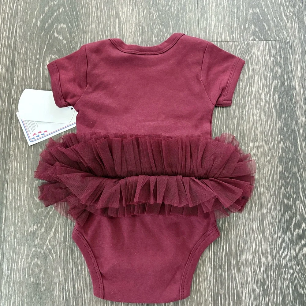 Two Feet Ahead Texas A&M Baby Girl Tutu Embroidered Onesie